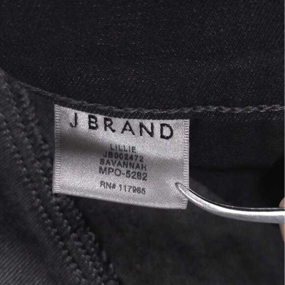 NWT J BRAND Lillie Black Leopard Button Fly Print High Rise‎ Crop Skinny Jeans - Picture 10 of 15